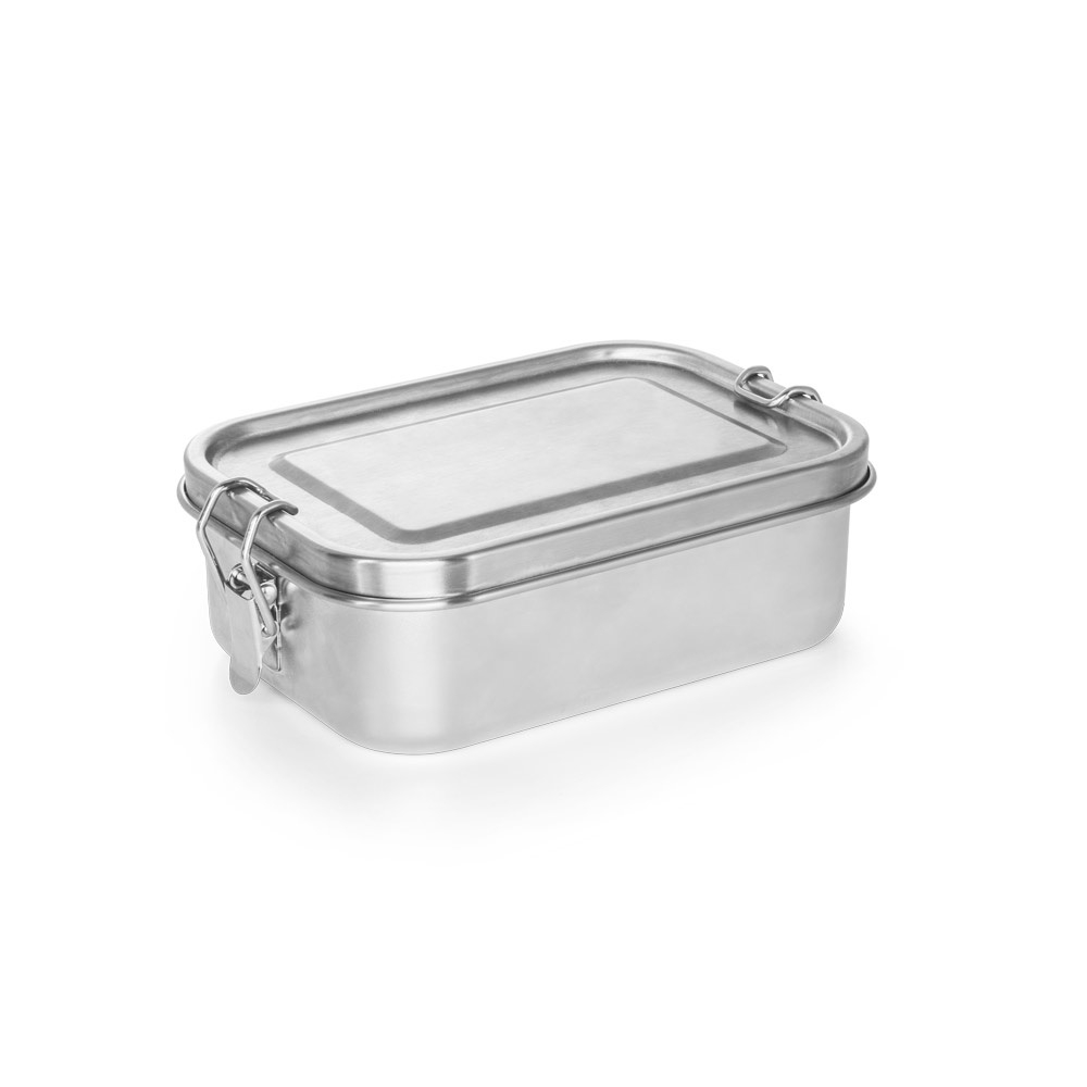 Lunch Box inox recyclé 750 ml à personnaliser ALLSPICE Argenté satiné